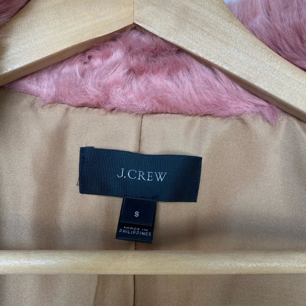 J.‎ Crew Pink Plush Faux Fur Vest Size Small